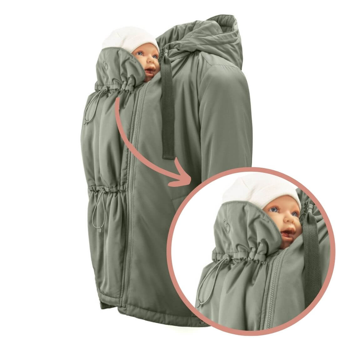 Babywearing jacket: Mamalila Boston - Agave | Babymaxi