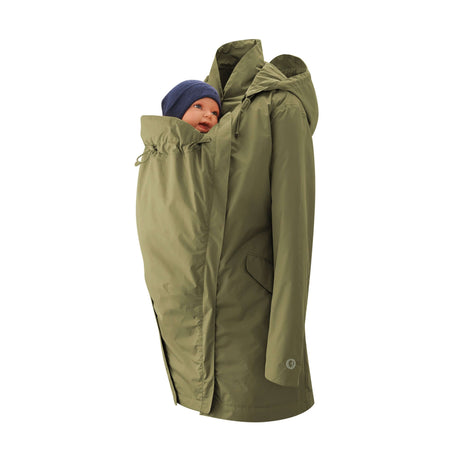 Mamalila Dublin Babywearing Coat – Khaki, practical 4 in 1 design for pregnancy and babywearing, stylish and comfortable | Babymaxi