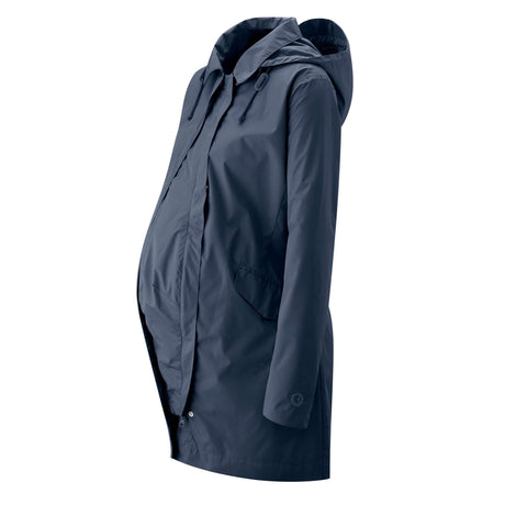 Mamalila Dublin Babywearing Coat – Navy side view, perfect for pregnancy and babywearing | Babymaxi