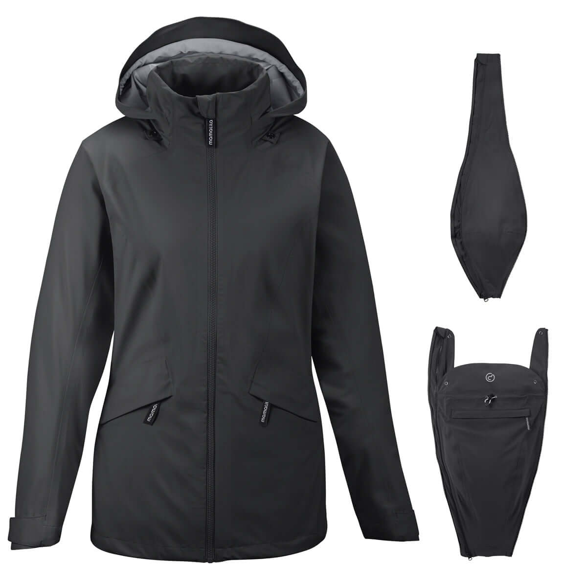 Baby carrier shell jacket: Mamalila Explorer - Black | Babymaxi