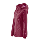 Mamalila Softshell Babywearing Jacket Allrounder - Berry, stylish red outerwear, versatile for all seasons | Babymaxi