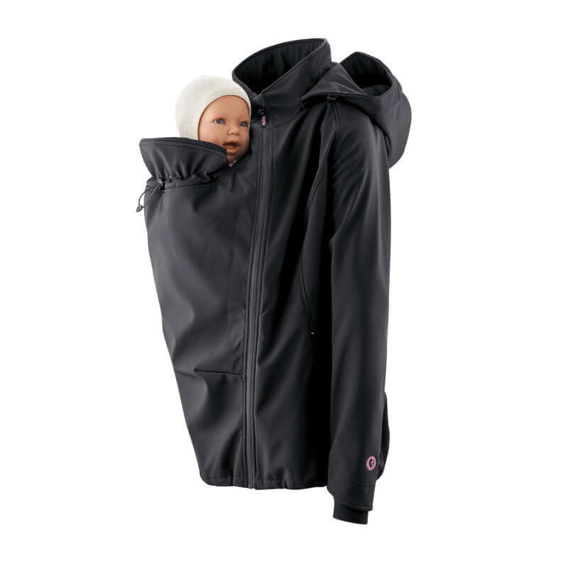 Babywearing jacket: Mamalila Softshell Allrounder - Black | Babymaxi