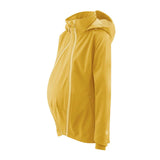 Mamalila Softshell Babywearing Jacket Allrounder - Mustard, stylish yellow jacket for all-weather babywearing | Babymaxi