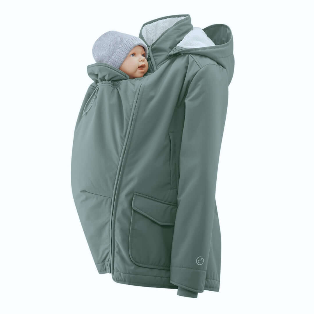 BABYL GALAXYジャンパー XLサイズ babywearing jacket: Mamalila Winter Softshell - Agave | Babymaxi