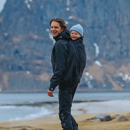 Babywearing jacket for men: Mamalila Explorer Dad - Black | Babymaxi