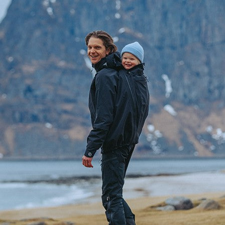 Mamalila Explorer Dad Waterproof Babywearing Jacket - Black