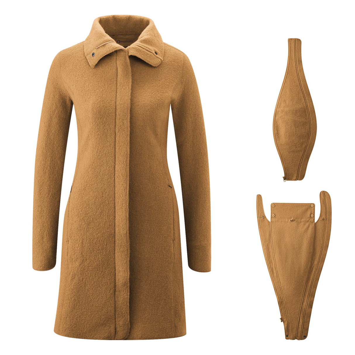 Mamalila Eco Wool Babywearing Coat Oslo - Camel