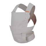 Marsupi Breeze - Light Grey baby carrier showcasing ergonomic design and Velcro system for comfort | Babymaxi