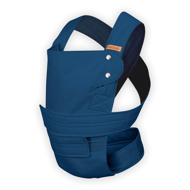 Marsupi Classic - Ocean Blue baby carrier with Velcro system for ergonomic support | Babymaxi
