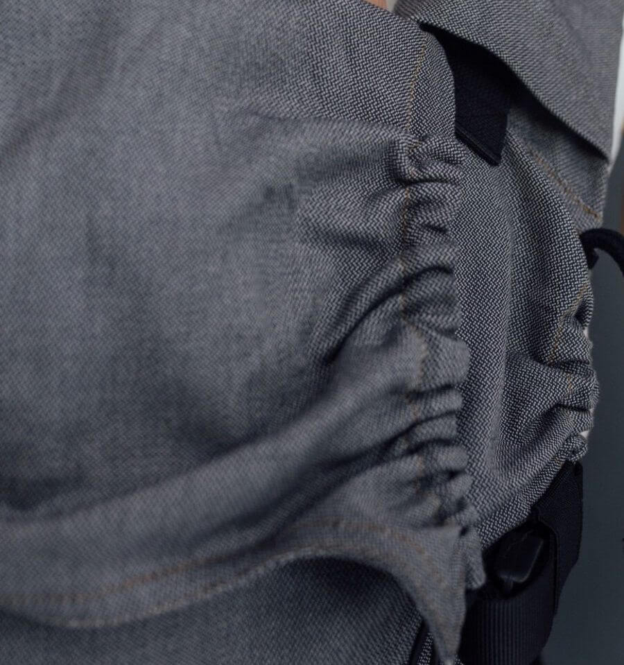 Neko Switch Baby Carrier - Bold, 2 extra hoods detailed view showing soft jacquard fabric and adjustable design | Babymaxi