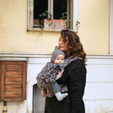 Neko Switch Baby Size - Kidonya Elegance carrier in use by mother with baby, showcasing ergonomic design and comfort. | Babymaxi