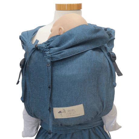 Storchenwiege Bondima Wrap Baby Carrier - Turquoise demonstrating ergonomic design and comfort for parents and babies | Babymaxi
