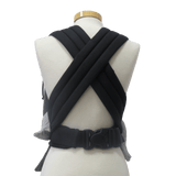 Back view of the Storchenwiege Talemo Half-Buckle Baby Carrier - Leo Black White showcasing adjustable straps | Babymaxi