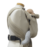 Storchenwiege Talemo Half-Buckle Baby Carrier - Natural with adjustable straps and supportive waist belt | Babymaxi