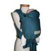 Storchenwiege Talemo Half-Buckle Baby Carrier - Turquoise displayed on mannequin with baby | Babymaxi