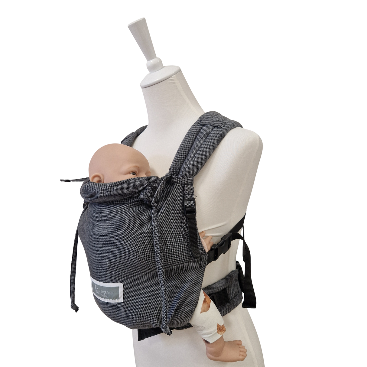 Stochenwiege Valeno Portabebés - Grafito