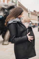 Wombat London Wallaby Babywearing Jacket – Black & Charcoal