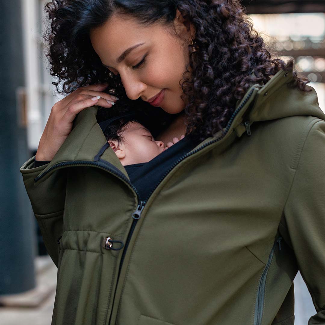 Wombat & Co London Shell Babywearing Coat - Camo Green