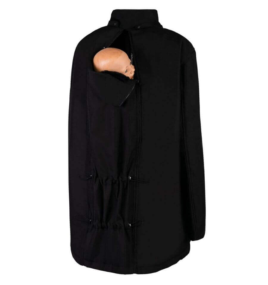 Babywearing coat for men: Wombat & Co. London - Bandicoot - Black