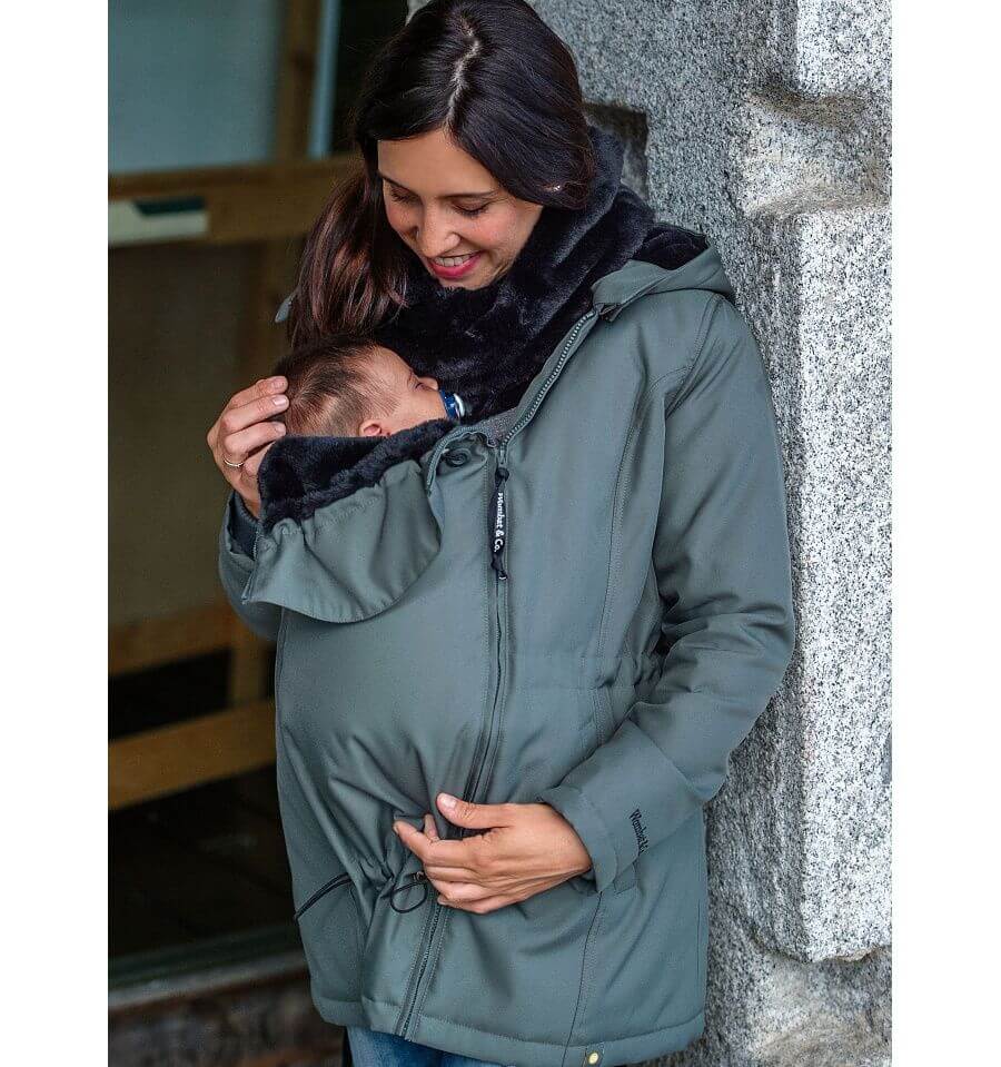 Babywearing jacket: Wombat & Co. London - Wallaby - Grey & Black