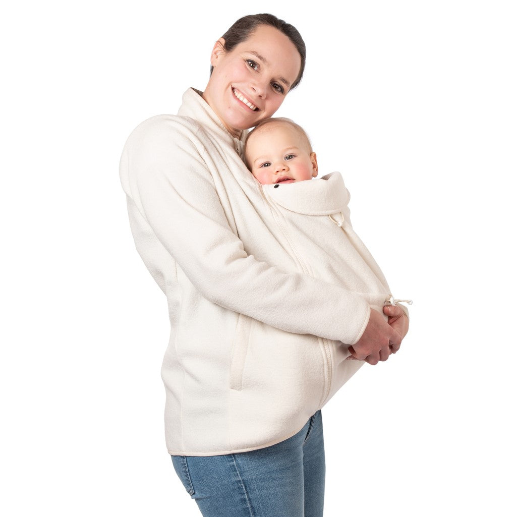 Mamalila Basel Baby Carrier Fleece Jacket – Off White