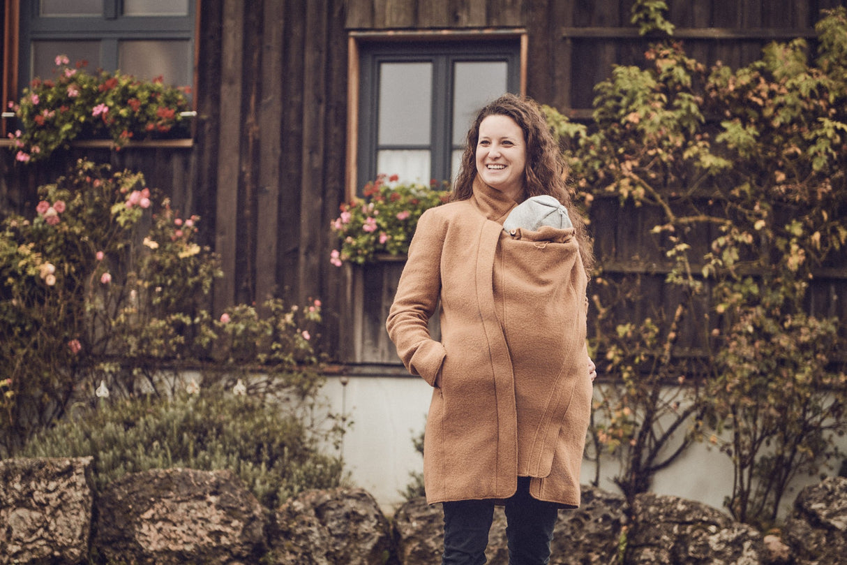 Mamalila Eco Wool Babywearing Coat Oslo - Camel
