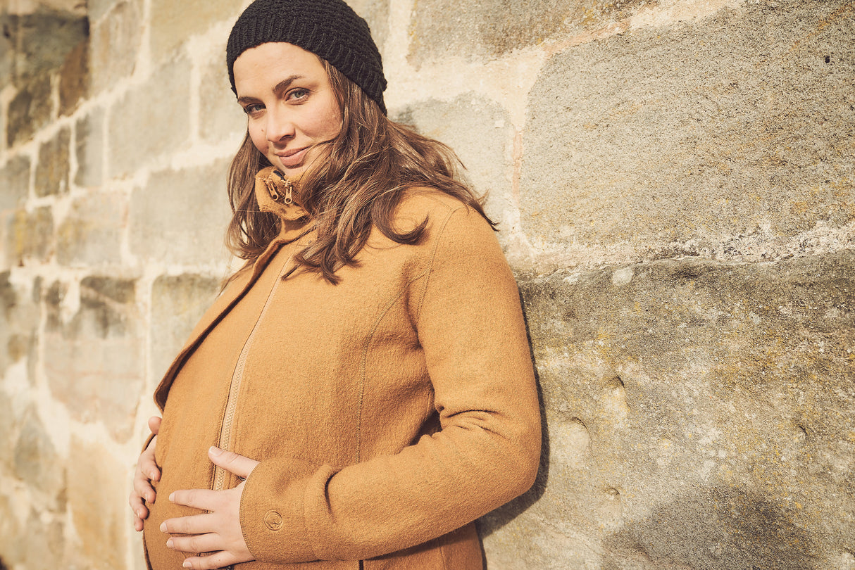Mamalila Eco Wool Babywearing Coat Oslo - Camel