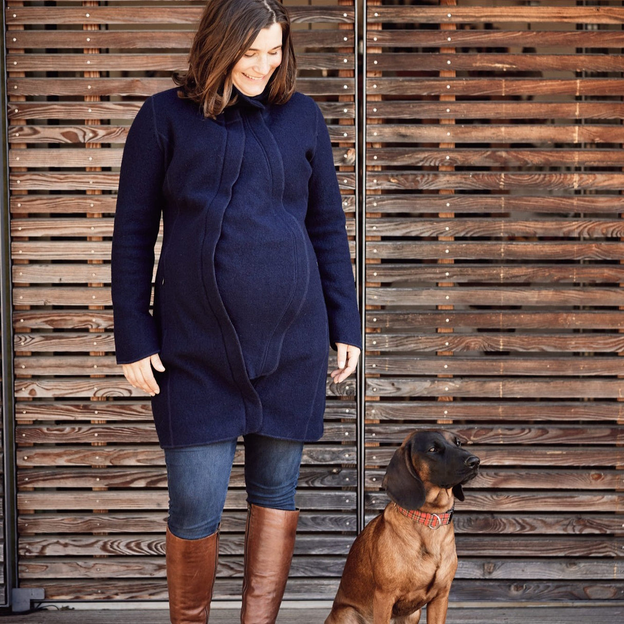 Mamalila Eco Wool Babywearing Coat Oslo - Navy
